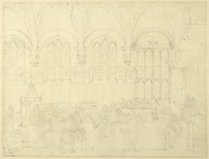 リンカーンズ・イン・ホール大法院の書斎（ロンドンの小宇宙より 作： Augustus Charles Pugin
