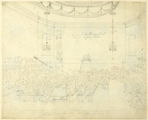 ピカデリーにある討論会のための書斎（ロンドンの小宇宙より 作： Augustus Charles Pugin