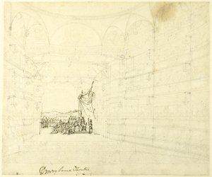 ドゥルリレーン劇場のための習作（『ロンドンの小宇宙』より 作： Augustus Charles Pugin
