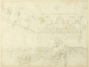 ファウンドリング病院、チャペルのための習作（『ロンドンの小宇宙』より 作： Augustus Charles Pugin