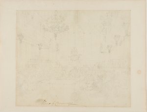 ロンドンの小宇宙から下院のための習作 作： Augustus Charles Pugin