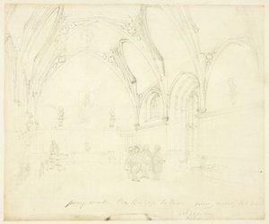 ランベス宮殿のための習作（『Microcosm of London』より 作： Augustus Charles Pugin