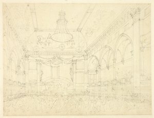 ロンドンの小宇宙より、パンテオン マスカレードの習作 作： Augustus Charles Pugin