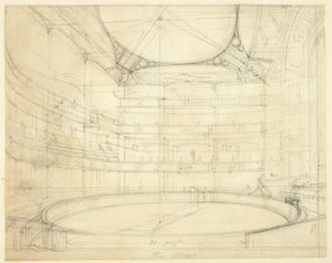 ロンドンの小宇宙からのロイヤルサーカスのための研究 作： Augustus Charles Pugin
