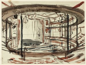 サドラーズ・ウェルズ・シアターのための研究 作： Augustus Charles Pugin