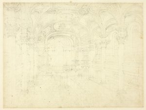 セント・マーチンズ・イン・ザ・フィールズの習作（『Microcosm of London』より 作： Augustus Charles Pugin