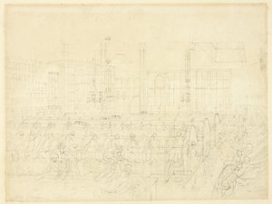 ロンドンの小宇宙からの郵便局の習作 作： Augustus Charles Pugin