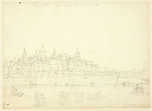 ロンドンの小宇宙から、新しい造幣局から取られた塔の習作 作： Augustus Charles Pugin