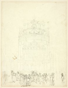 ヴォクスホール ガーデンのための研究 作： Augustus Charles Pugin