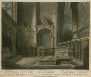 セントエドマンズチャペル、ウェストミンスター寺院、ロンドンの西ビュー 作： Augustus Charles Pugin
