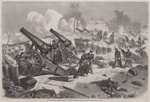 普仏戦争のパリ包囲戦の際、ル・ランシー公園に設置されたプロシア軍の砲台 作： Augustus J. Beck