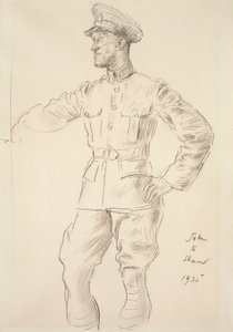 航空機の肖像画T.E. アラビアのショーローレンス、1935年 作： Augustus John