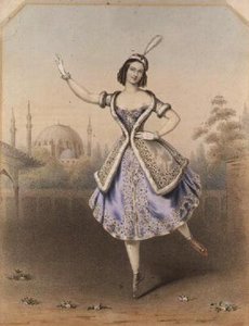 La Lituana」のファニー・セリート（1817-1909）（リトグラフ）