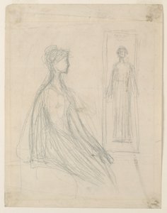 シカゴ美術館のバイオレット サージェント ブロンズ プラークの研究 作： Augustus Saint Gaudens