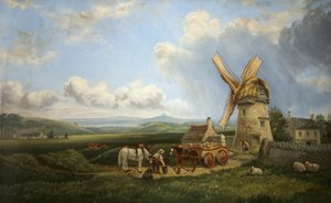 カーシーの風車、ミンチンハンプトンコモン、グロスターシャー 作： Augustus Turner