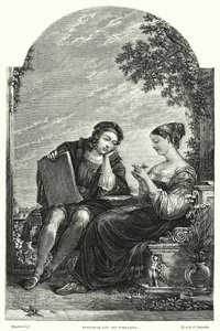 ラファエルとフォルナリーナ（版画 作： Augustus Wall (after) Callcott