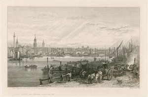 ニューロンドンブリッジの建設、1826年 作： Augustus Wall Callcott