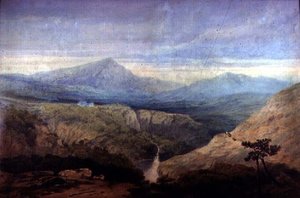 Mawddach River Valley：遠くにあるCader Idris 作： Augustus Wall Callcott