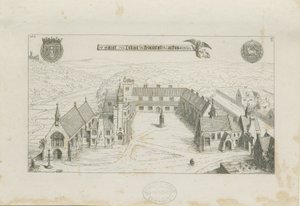 アルトン-聖ヨハネ修道院の外観：彫刻、1842年 作： Augustus Welby Northmore Pugin