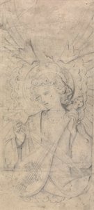 Angel and Instrument, Possibly Design for Interiors of St. Mary