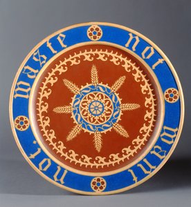 Minton and Company製のブレッドプレート、c.1849（セラミック） 作： Augustus Welby Northmore Pugin