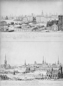 1440年のカトリックの町と1840年の同じ町 作： Augustus Welby Northmore Pugin