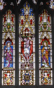 聖人のはりつけ、1851年（ステンドグラス） 作： Augustus Welby Northmore Pugin