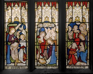 キリストの生涯と聖母マリアのイベント、詳細、1851年（ステンドグラス） 作： Augustus Welby Northmore Pugin