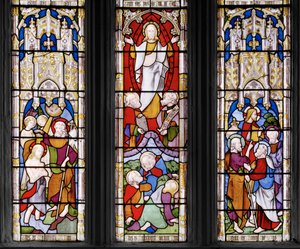 キリストの生涯における出来事、詳細、1851年（ステンドグラス） 作： Augustus Welby Northmore Pugin
