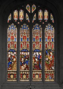 聖マリアマグダレンの生涯の出来事、1848年（ステンドグラス） 作： Augustus Welby Northmore Pugin