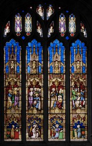 聖トーマス使徒の生活、1843年頃（ステンドグラス） 作： Augustus Welby Northmore Pugin