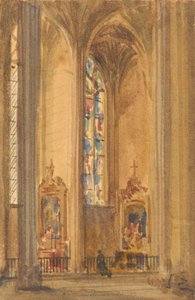 ゴシック様式の教会の内部 作： Augustus Welby Northmore Pugin