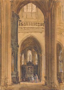 ゴシック様式の教会の内部 作： Augustus Welby Northmore Pugin