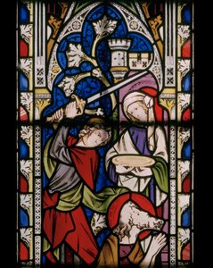 聖ヨハネの洗礼者、詳細、1852年（ステンドグラス） 作： Augustus Welby Northmore Pugin
