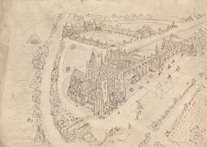 Esboço de uma igreja gótica e mosteiro 作： Augustus Welby Northmore Pugin