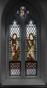セントルーシーとセントヘレン、1848年（ステンドグラス） 作： Augustus Welby Northmore Pugin