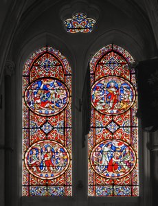 セントポールの生涯、セントジョージチャペル、1852年（ステンドグラス） 作： Augustus Welby Northmore Pugin