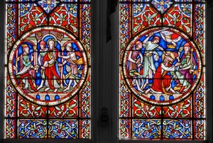 セントポールの生涯、セントジョージチャペル、詳細、1852年（ステンドグラス） 作： Augustus Welby Northmore Pugin