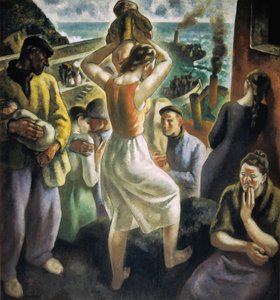 スペイン内戦：「The Exodus」（絵画 作： Aurelio Arteta Errasti