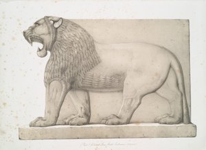ニムラウドの大入口から巨大なライオン[カラ]、1853年