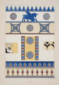 Nimroud、Ninevehの記念碑、パブからの塗られた装飾品。 1849