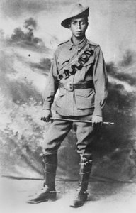アボリジニ軍人の肖像、234プライベート（Pte）Walter Christopher（Chris）George Saunders、c.1916 作： Australian Photographer