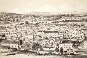 1879年、David Blair、McGrady、Thomson、およびNivenによる「オーストラレーシアの歴史」からのブリスベン 作： Australian School