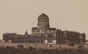 オーストラリア、メルボルン新法律裁判所（リトグラフ） 作： Australian School