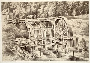 1879年、デイビッドブレア、マグレディ、トムソン、およびニーブンによるオーストラレーシアの歴史からの水晶破砕ミル 作： Australian School