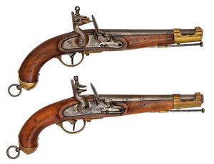 オーストリアの16.9mmフリントロック式制式拳銃の支柱