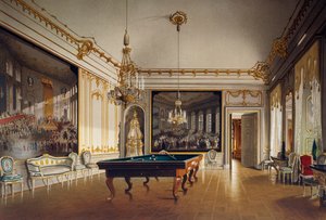 シェーンブルン宮殿の御用邸内にあるビリヤード場（ユネスコ世界遺産 作： Austrian School