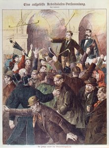 警察は失業者の抗議集会を解散、1897年
