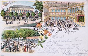 ウィーンのプラーターにあるパートルスのコーヒーハウスからのポストカード（1901年） 作： Austrian School