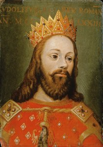 ルドルフI（1218-91）ハプスブルク王朝の創設者である冠のない神聖ローマ皇帝（パネル）